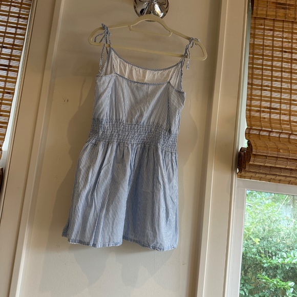 J. Crew Blue and White Striped Seersucker Dress - Picture 3 of 4